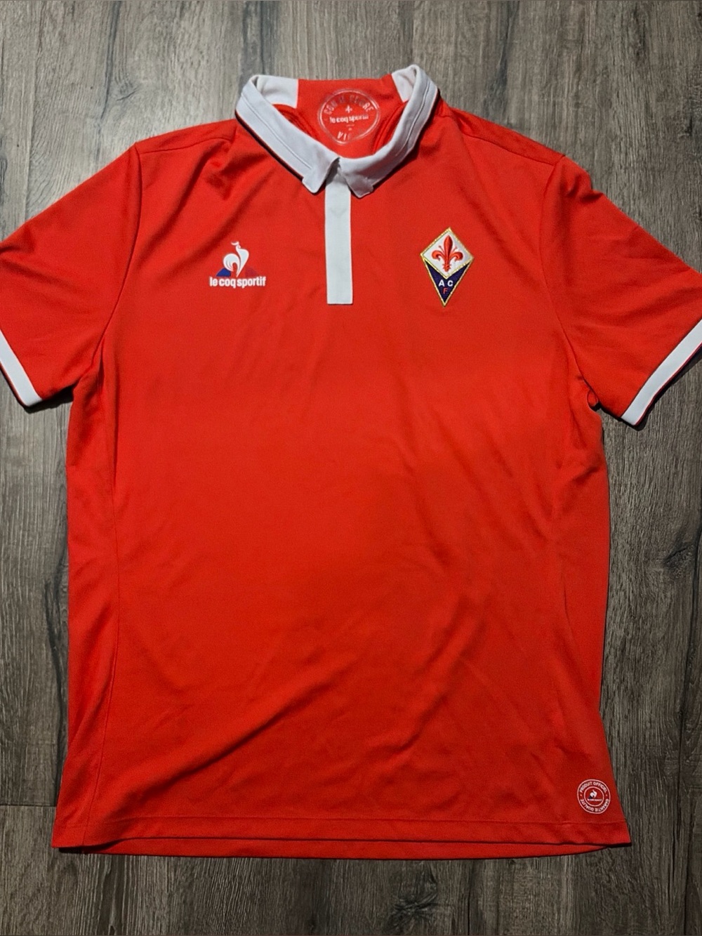 Le Coq Sportif ACF Fiorentina Soccer Jersey Polo L